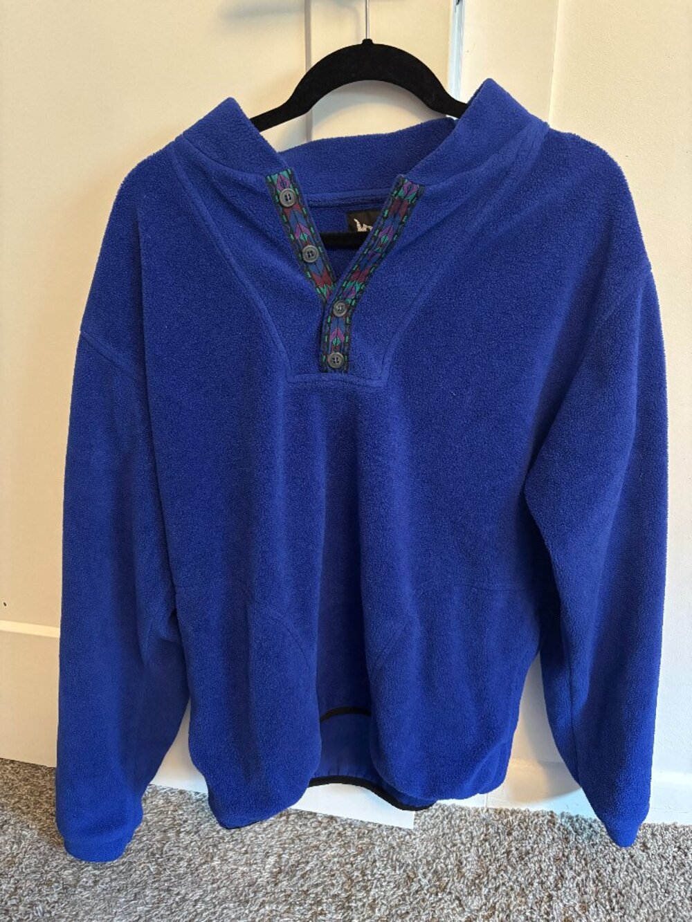 Vintage MARKER POLARTEC Fleece Pullover XL 90s made in USA Gorpcore Warm
